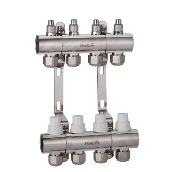 地暖分集水器TH35D25C1620-6/规格可提供2-8路/一体型智能控温/表面经过镀镍处理