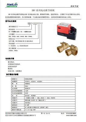 DBV系列电动调节球阀说明书  (DN32-DN50)下载