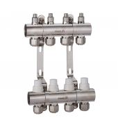 地暖分集水器TH35D25C1620-5/表面经过镀镍处理/规格可提供2-8路/一体化智能控温型